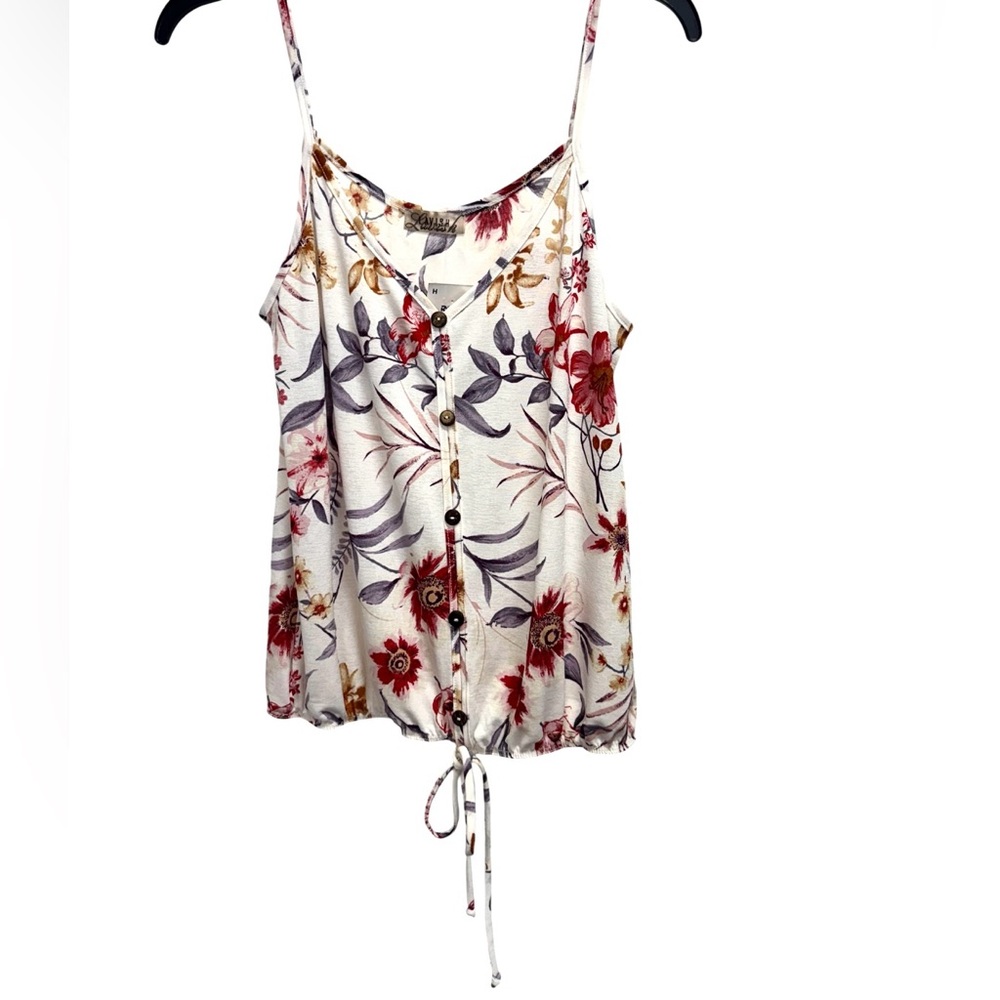 Lavish Floral Camisole in Red and Cream Size Small NWT